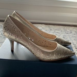 Cole Haan gold pumps
